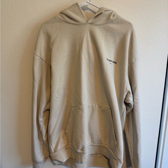 TALENTLESS Cream Hoodie for Men - Picture 2 of 6